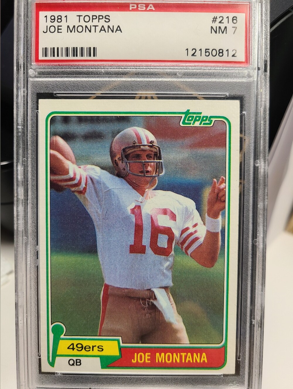 Joe Montana 1981 Topps RC #216 PSA Graded 7 Trading Card